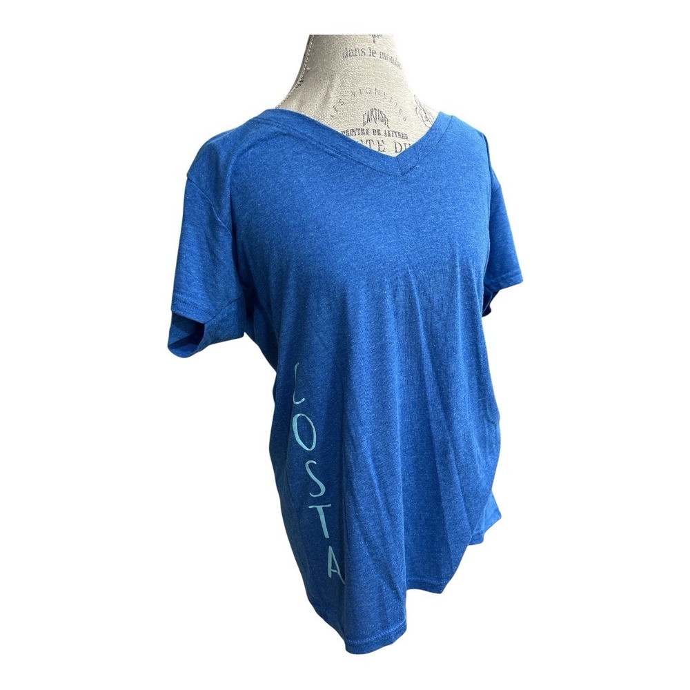 Womens Costa Del Mar Classic T Shirt Born on the Water Blue Size XXL NWT